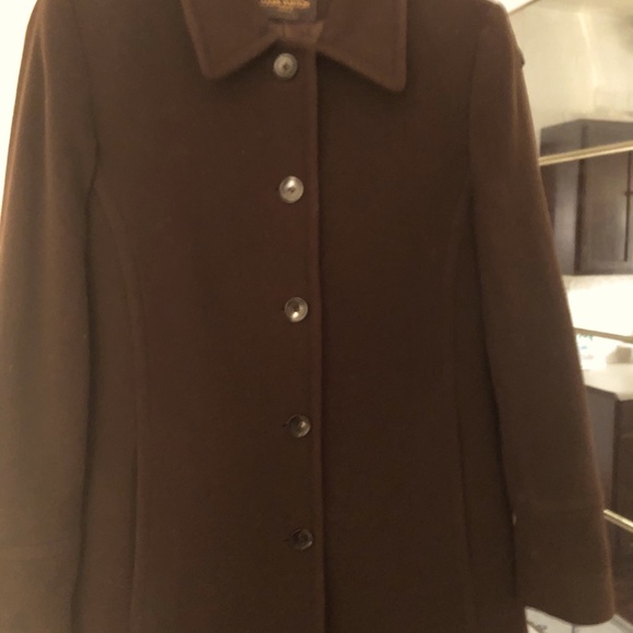LOUIS VUITTON Long Wool & Cashmere Coat size 6 - Picture 3 of 9